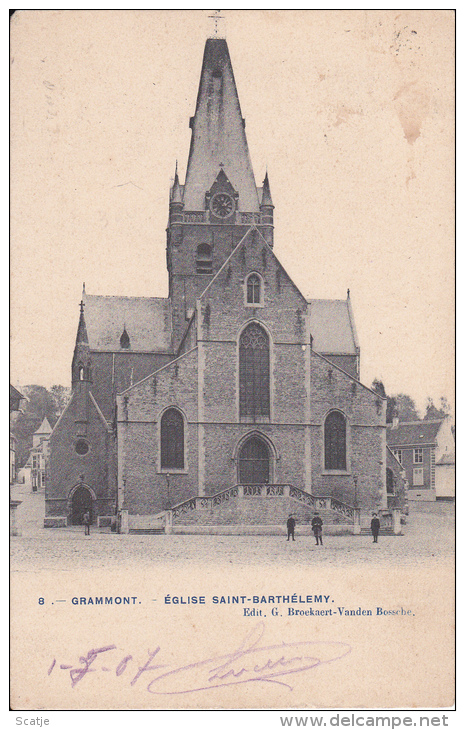 Grammont.  -  Zeer Mooie Kaart Van:   église Saint-Barthélemy 1900 - Geraardsbergen