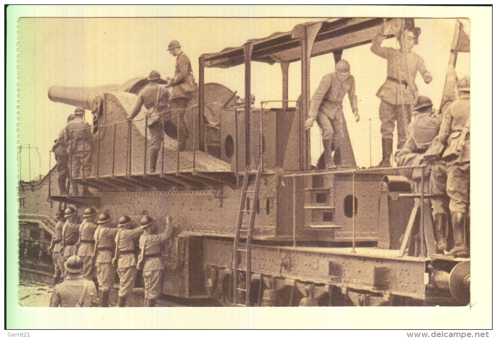 MILITÄR - ARTILLERIE - Eisenbahngeschütz - Railroad Cannon - Art. Lourde Sur Voie Ferree - Frankreich - Ausrüstung