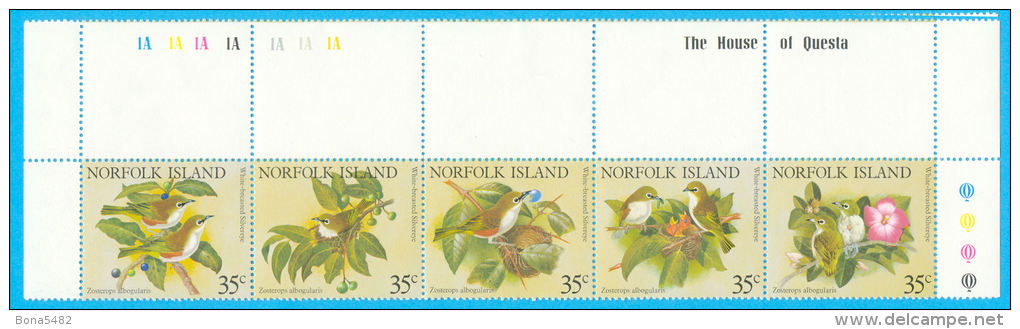 NORFOLK OISEAUX NID OEUFS 1981 FLEURS / MNH** / C 1 - Moineaux