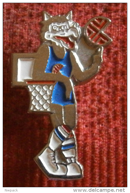 Basketball - CIBONA, Zagreb, Croatia - Mascote - BIg  Badge / Pin - Basketball