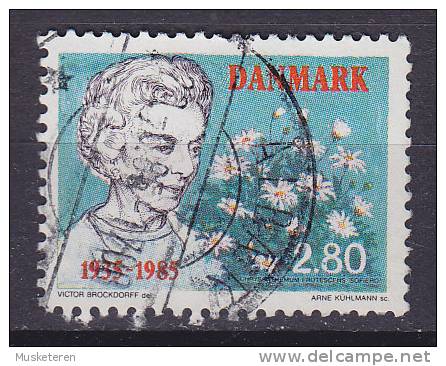 Denmark 1985 AFA 832x    2.80 Kr Queen Königin Ingrid ERROR Variety Coloured Spot In "8" In 2.80(2 Scans) !! - Variedades Y Curiosidades