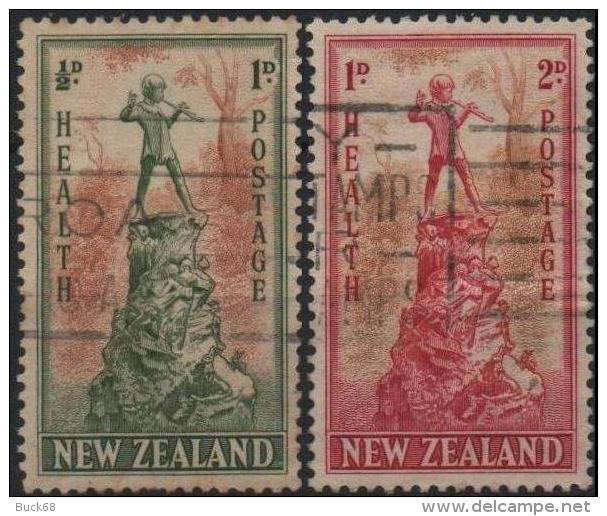 NOUVELLE-ZELANDE NEW ZEALAND Poste 270-271 (o) Statue Peter Pan Londres Enfance Musique Flûte - Used Stamps