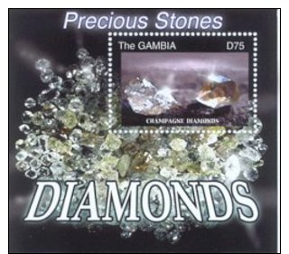 Gambia 2003 Diamonds Souvenir Sheet #2781 - Gambia (1965-...)