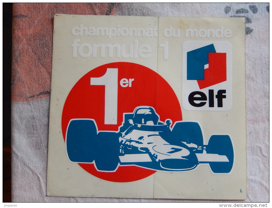 Autocollant Championnat Du Monde F1 Elf - Pegatinas