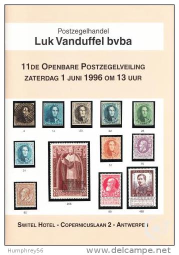 1996 - VANDUFFEL Bvba - Postzegelveiling/Vente Publique/Briefmarkenauktion/Stamp Auction - 11 - Catalogues De Maisons De Vente