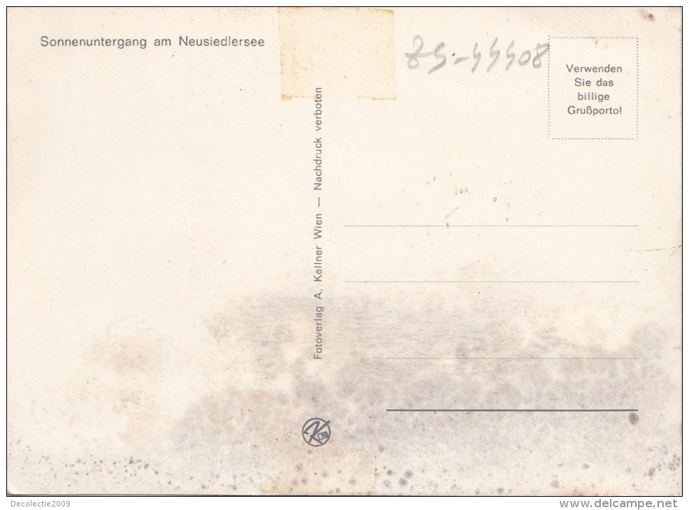 ZS44408 Sonnenuntergang Am Neusiedlersee    2 Scans - Andere & Zonder Classificatie