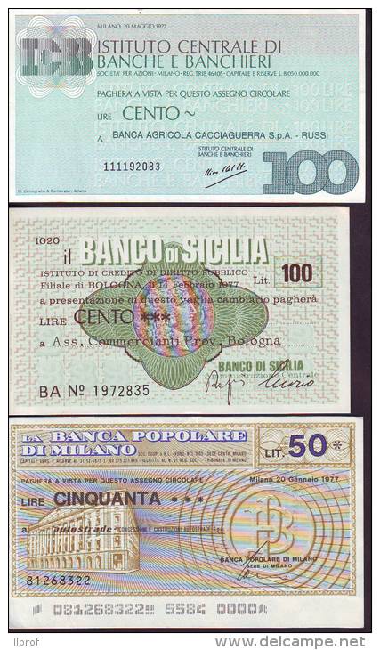 Offerta N°6 Miniassegni In Buono Stato - [10] Cheques Y Mini-cheques