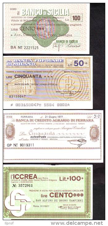 Offerta N°6 Miniassegni In Buono Stato - [10] Checks And Mini-checks