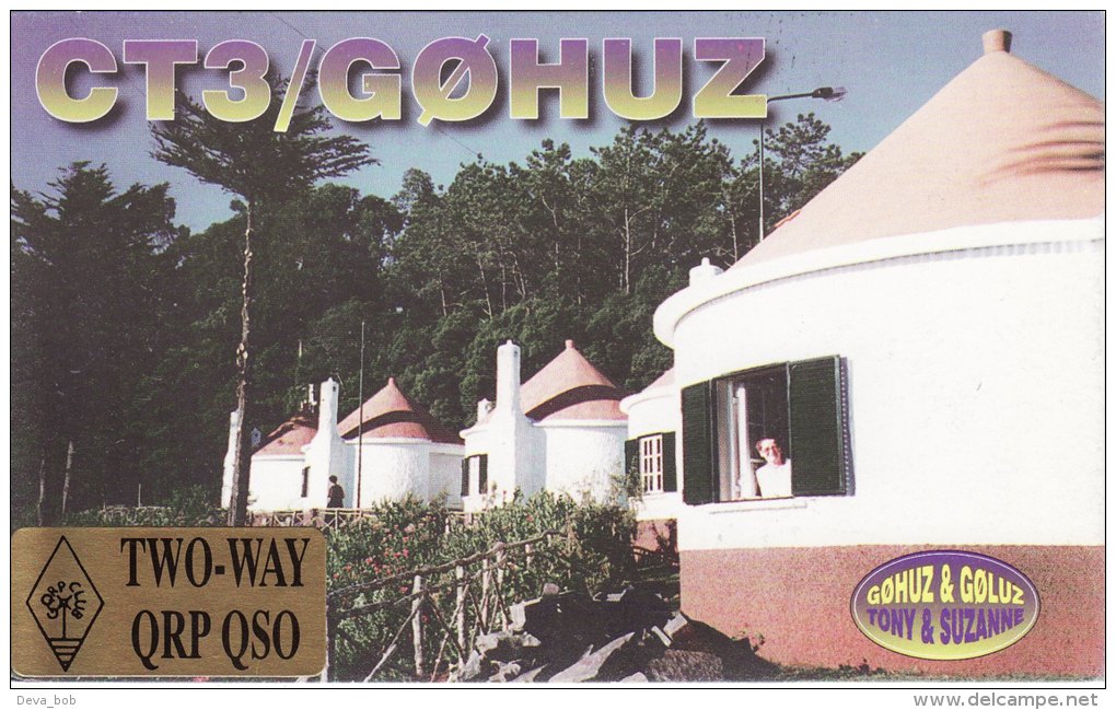 Amateur Radio QSL Card England G0HUZ London Cadney Santana Madeira - Radio Amateur