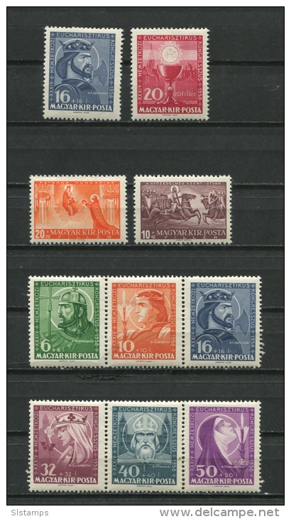 Hungary 1938 Mi 583-4, 571-2, 569-5 (2 Strips)   MH Complete Sets Cv 56 Euro - Unused Stamps