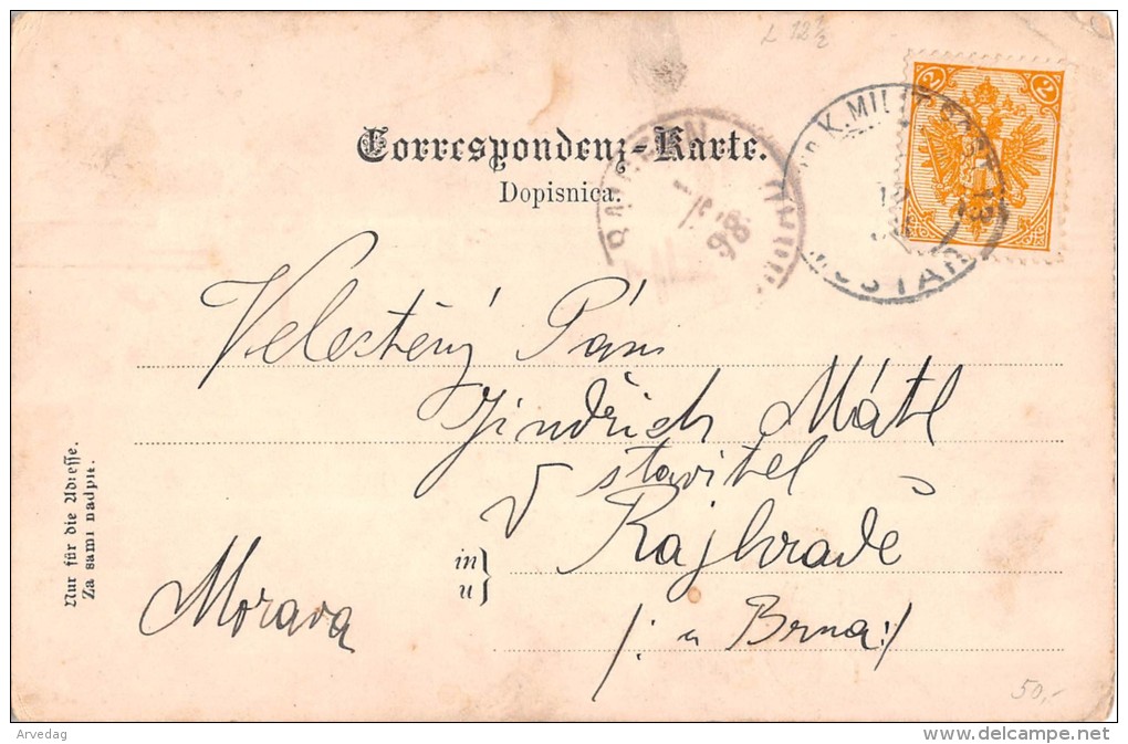 10101  Bosnia-Erzegovina  MOSTAR - MILITPOST POSTMARK AND OSTERRREICH STAMP - Bosnie-Herzegovine