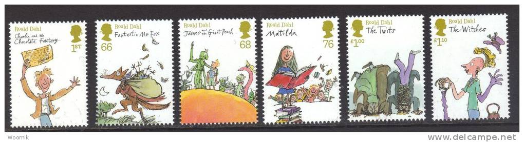 GB ~ Roald Dahl ~ SET OF SIX ~ ##ISSUE DATE 10 JANUARY 2012## ~ MNH - Nuovi