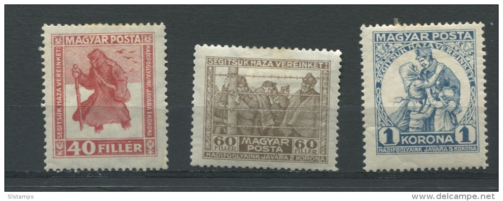 Hungary 1920  SC B69-1 MI 312-4  MH Charity - Unused Stamps