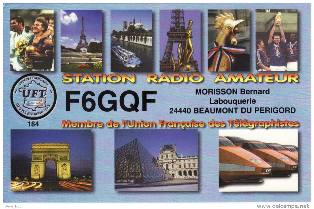 Amateur Radio QSL Card France F6GQF Beaumont Du Perigord Morisson - Radio Amateur