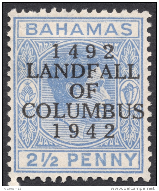 Bahamas, 2 1/2 P. 1942, Sc # 120, MH - 1859-1963 Colonia Británica