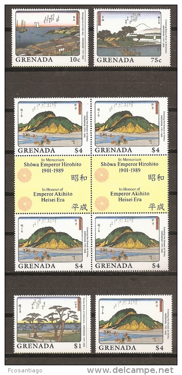 PINTURA - GRENADA 1989 - Yvert #1775/78+H211 ** - Autres & Non Classés