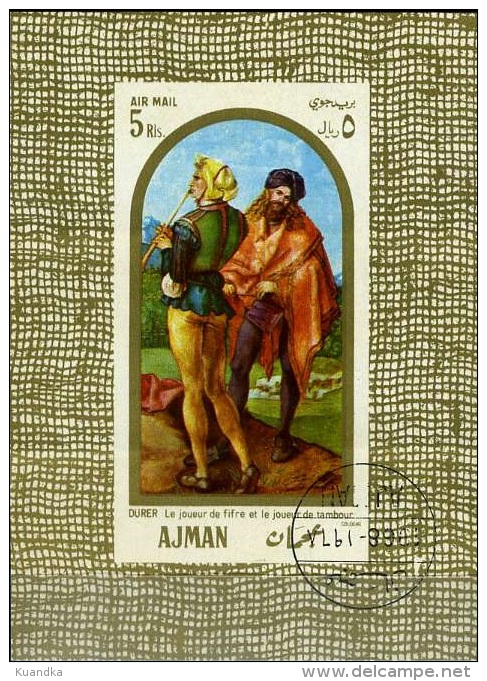 1968 Famous Paintings,Ajman,Mi. Bl 24,VFU - Ajman