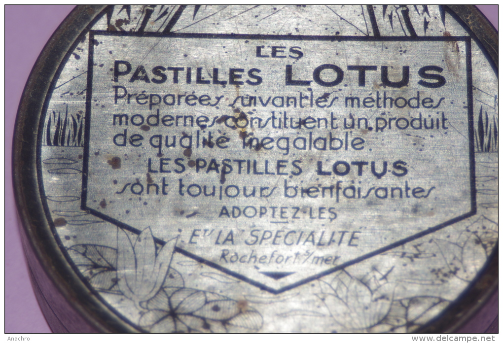 BOITE à BONBONS PASTILLES LOTUS Spécialité ROCHEFORT Sur MER / GEISHA - Dosen