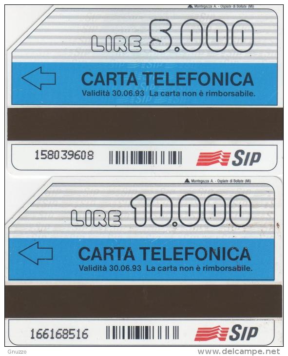 USATE-134/35- SIP--COPPIA -150 MILIONI DI CARTE - DA L. 5.000/10.000 - Pubbliche Figurate Ordinarie