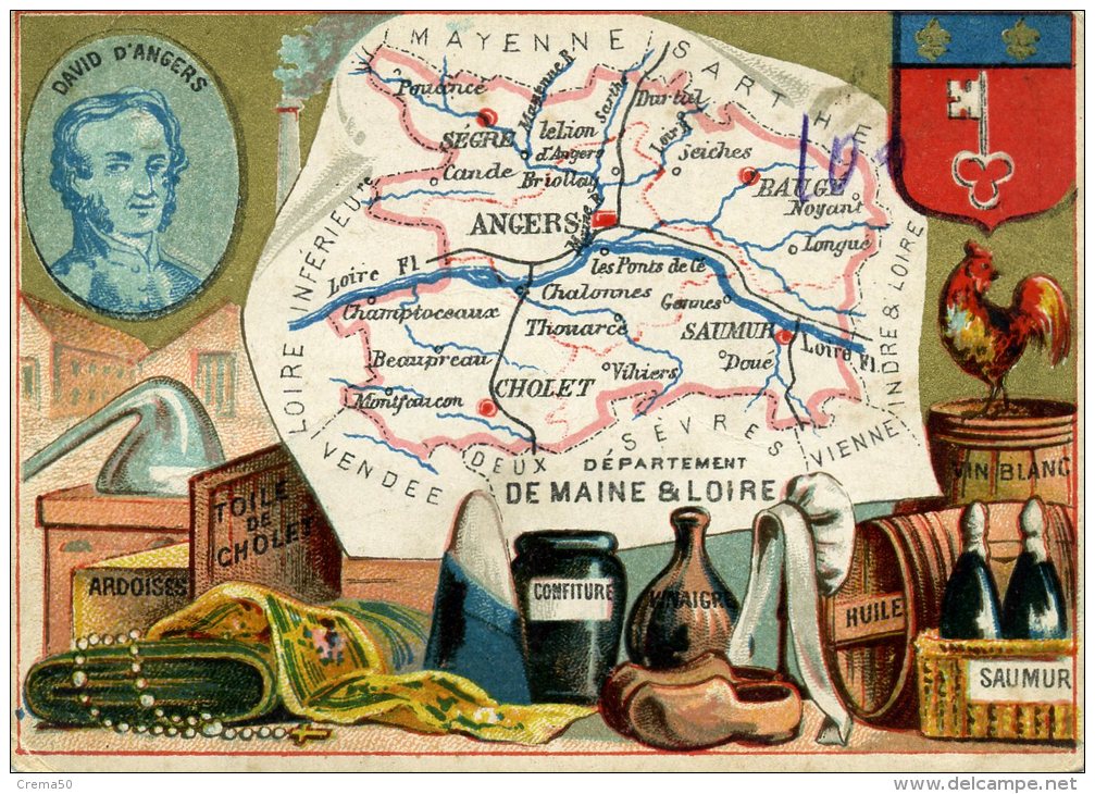 Chomo - Carte De Département - Maine Et Loire - Aardrijkskunde