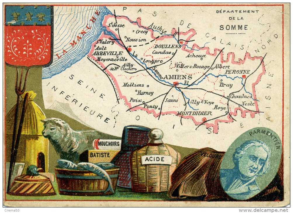 Chomo - Carte De Département - Somme - Geographie