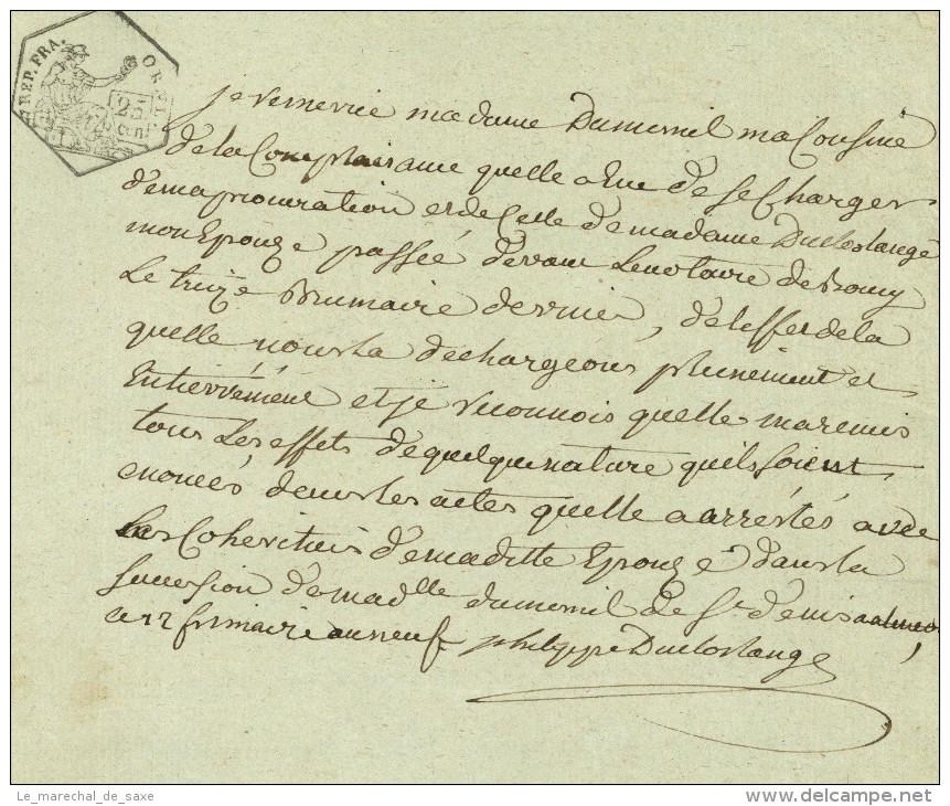 Alencon 1800 Boucey Pontorson DU CLOSLANGE DU MESNIL Procuration Normandie - Manuscritos