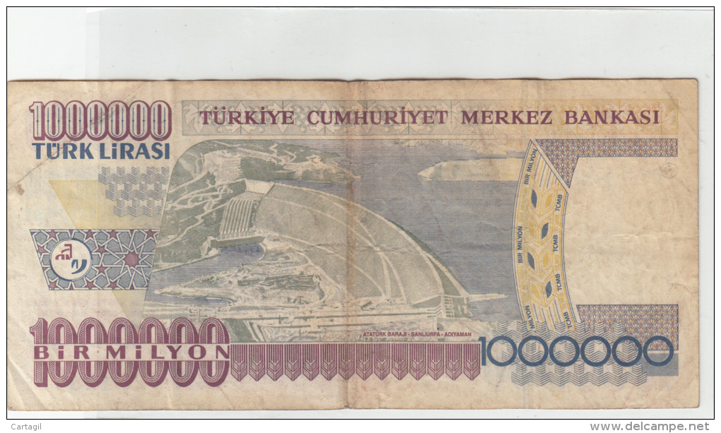 Billets - B961 -  Turquie   - Billet  1 000 000 Livres Turques 1970 ( Type, Nature, Valeur, état... Voir 2 Scans) - Turquie