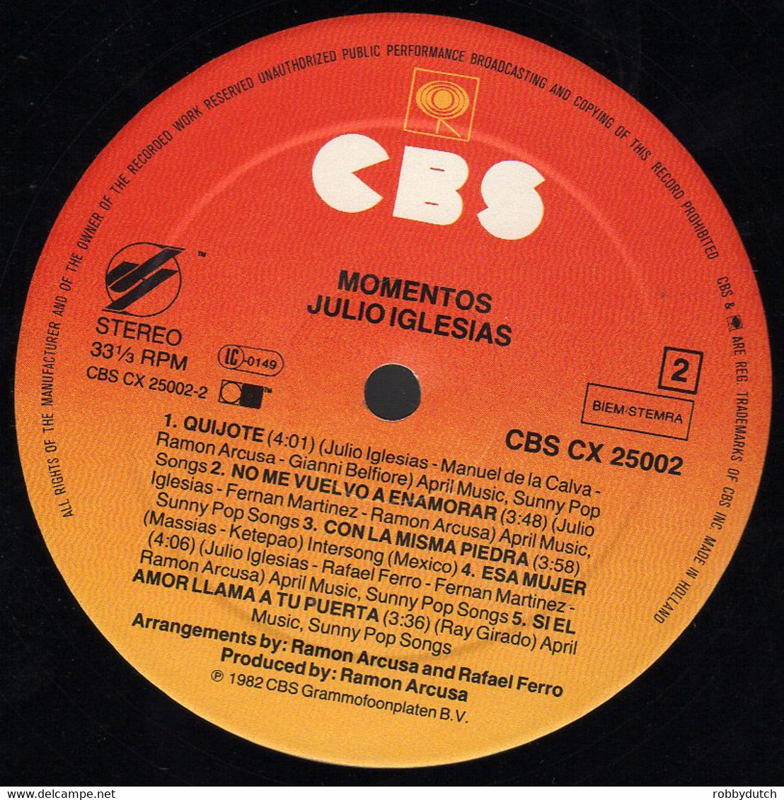 * LP *  JULIO IGLESIAS = MOMENTOS (Holland 1982) - Other - Spanish Music