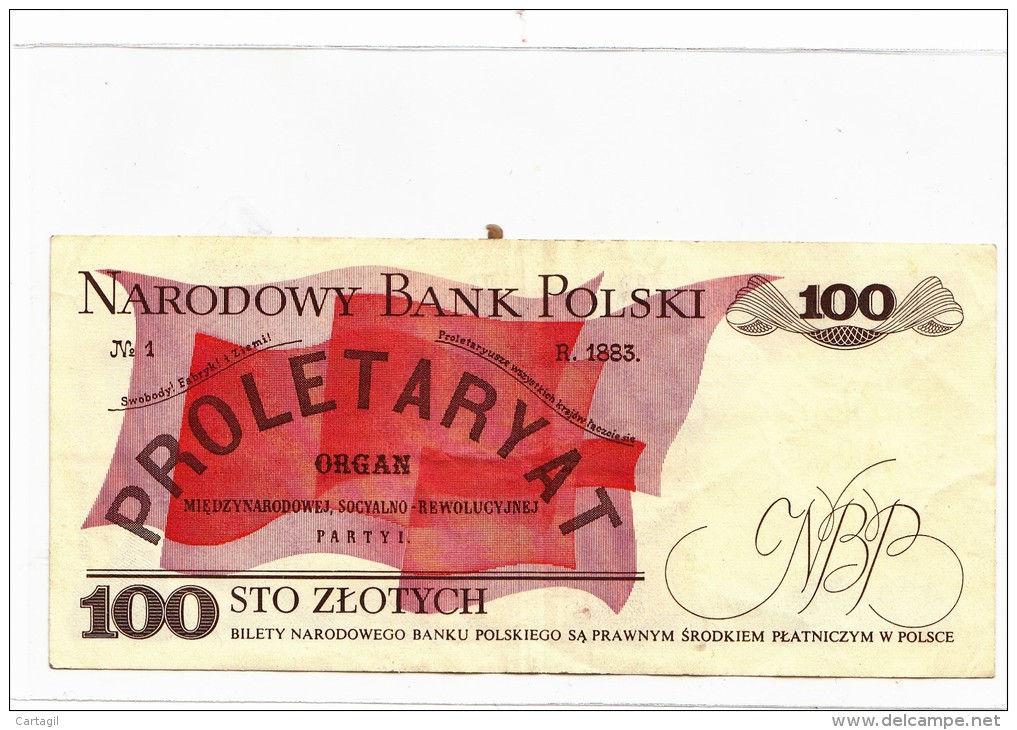 Billets - B955 -  Pologne   - Billet  100 Sto Slotych 1988 ( Type, Nature, Valeur, état... Voir 2 Scans) - Polen