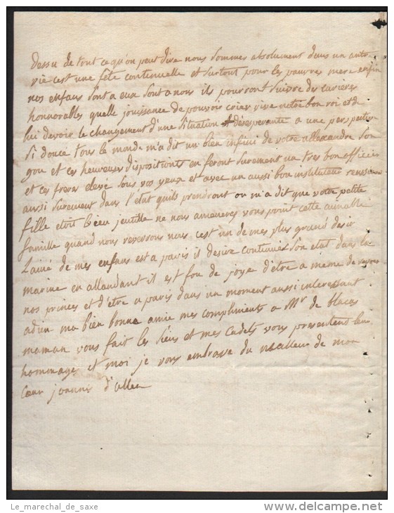Première Restauration 1814 Mme De BLACAS à CHANTEREINE Rgt. La-Tour-d’Auvergne Bermond De Vachères Riez - Documenti Storici
