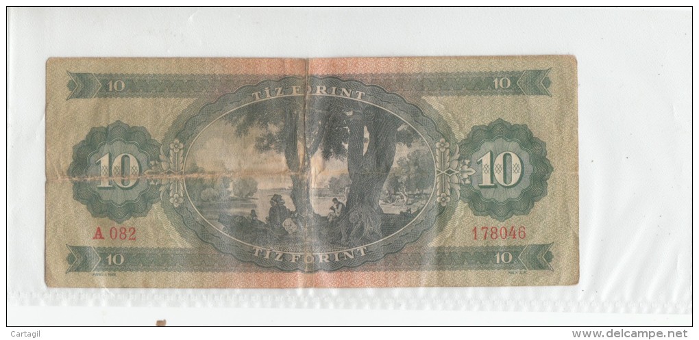 Billets - B970 -  Hongrie  - Billet  10 Forint 1962 (type, Nature, Valeur, état... Voir 2 Scans) - Hungría