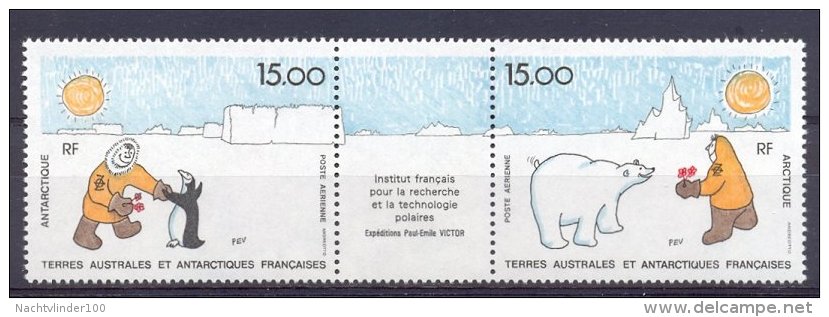 Naa1080 FAUNA VOGELS POLAR BEAR PENGUIN BIRDS VÖGEL OISEAUX TAAF TERRES AUSTRALES ET ANTARCTIQUES FRANCAISES 1991 PF/MNH - Neufs