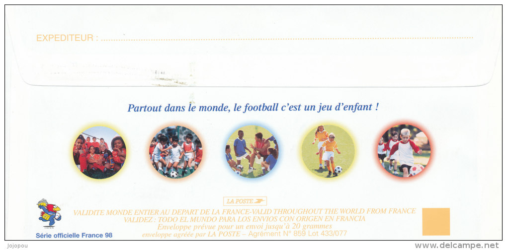 PAP - Coupe Du Monde De Football - - Enveloppe Illustrée - N° 859 Lot 433/077 - Prêts-à-poster:Stamped On Demand & Semi-official Overprinting (1995-...)