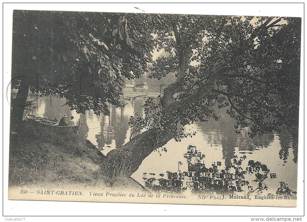 Saint-Gratien (95) : Pêcheurs à La Ligne Aux Vieux Peuplier Du Lac De La Princesse Ren 1910 (animé).. - Saint Gratien