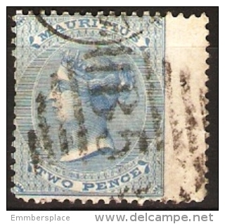 MAURITIUS - 1863 VICTORIA 2d MID PALE BLUE FU  SG 59 - Maurice (...-1967)