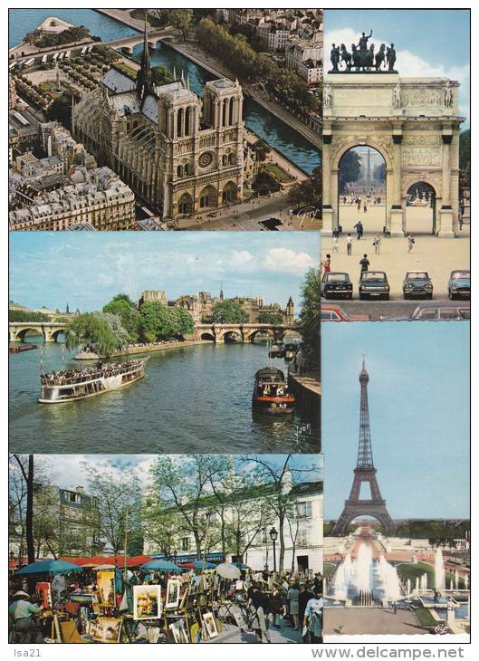 PARIS lot de 40 cartes postales modernes variées CPM Monuments divers