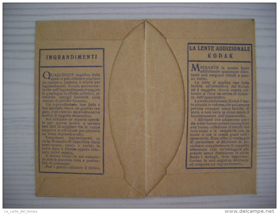 Portafoto KODAK Società Anonima - Milano, Roma, Napoli, Venezia. Anni´30 - Supplies And Equipment