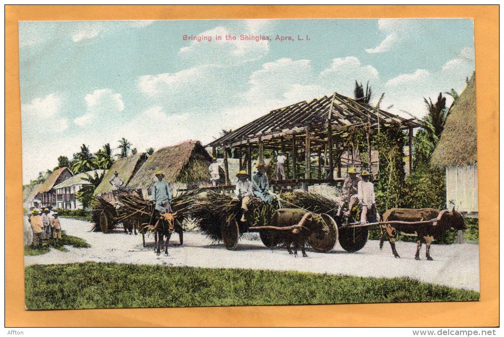 Bringing In The Shingles Apra Guam LI 1905 Postcard - Guam