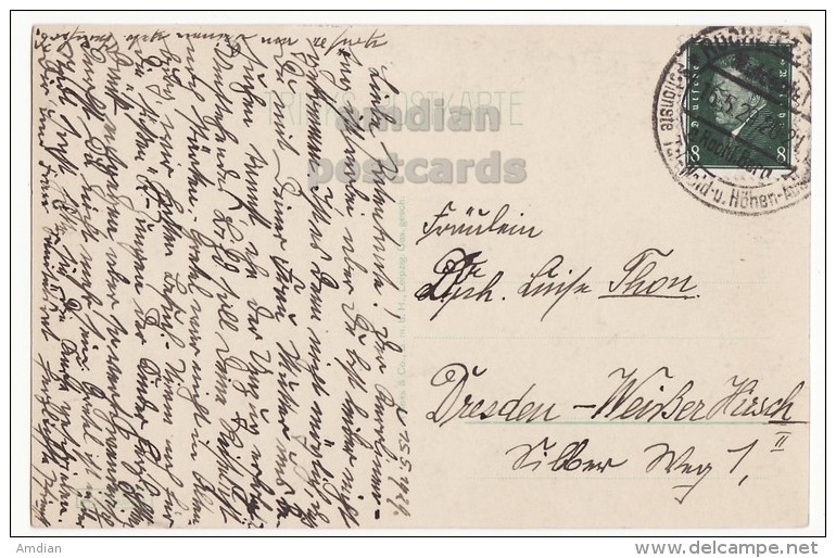 GERMANY ~ ROCHLITZ INNERES DER ST. KUNIGUNDENKIRCHE ~ CHURCH INTERIOR ~ 1920s Vintage Postcard  RPPC [6107] - Rochlitz