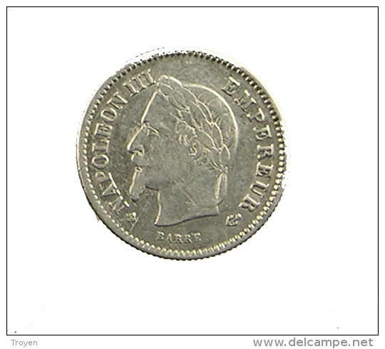 France - 20 Centimes - Napoléon III - 1867 - BB -  Argent - TTB - 20 Centimes