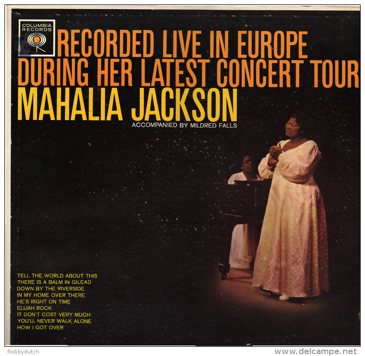 * LP *  MAHALIA JACKSON - RECORDED LIVE IN EUROPE (USA 1962 Mono!!!) - Gospel & Religiöser Gesang