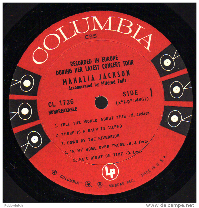 * LP *  MAHALIA JACKSON - RECORDED LIVE IN EUROPE (USA 1962 Mono!!!) - Chants Gospels Et Religieux