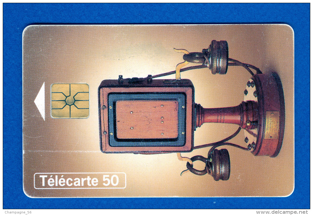 VARIÉTÉS FRANCE TÉLÉCARTE 02 / 97  TÉLÉPHONE D ARSONVAL 1900  F716B  PUCE GEM1A  UTILISÉE 50 UNITÉS - Fehldrucke