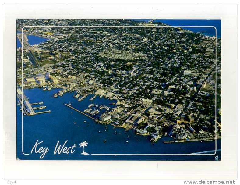 - ETATS UNIS FL . KEY WEST . VUE AERIENNE . - Key West & The Keys