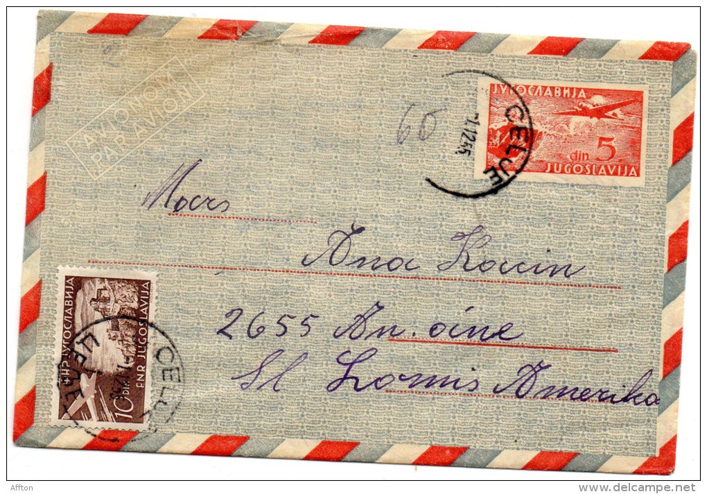 4  Old Air Mail Covers Mailed To USA - Poste Aérienne