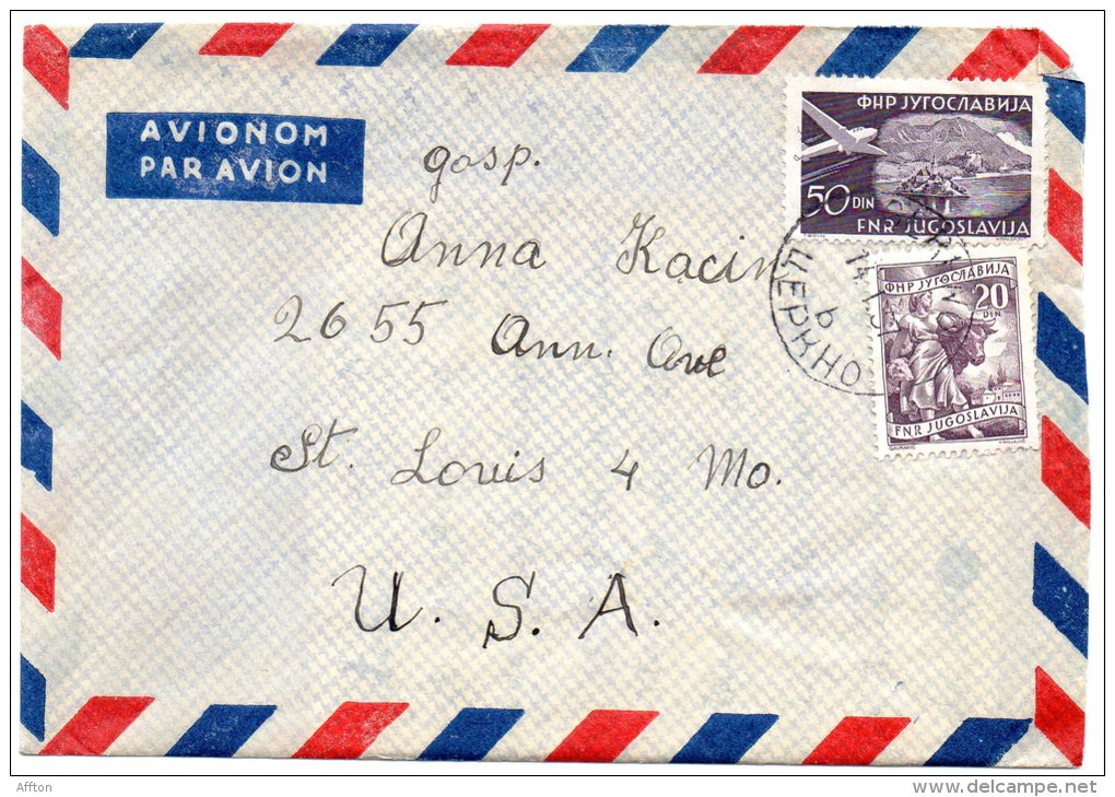 4  Old Air Mail Covers Mailed To USA - Airmail