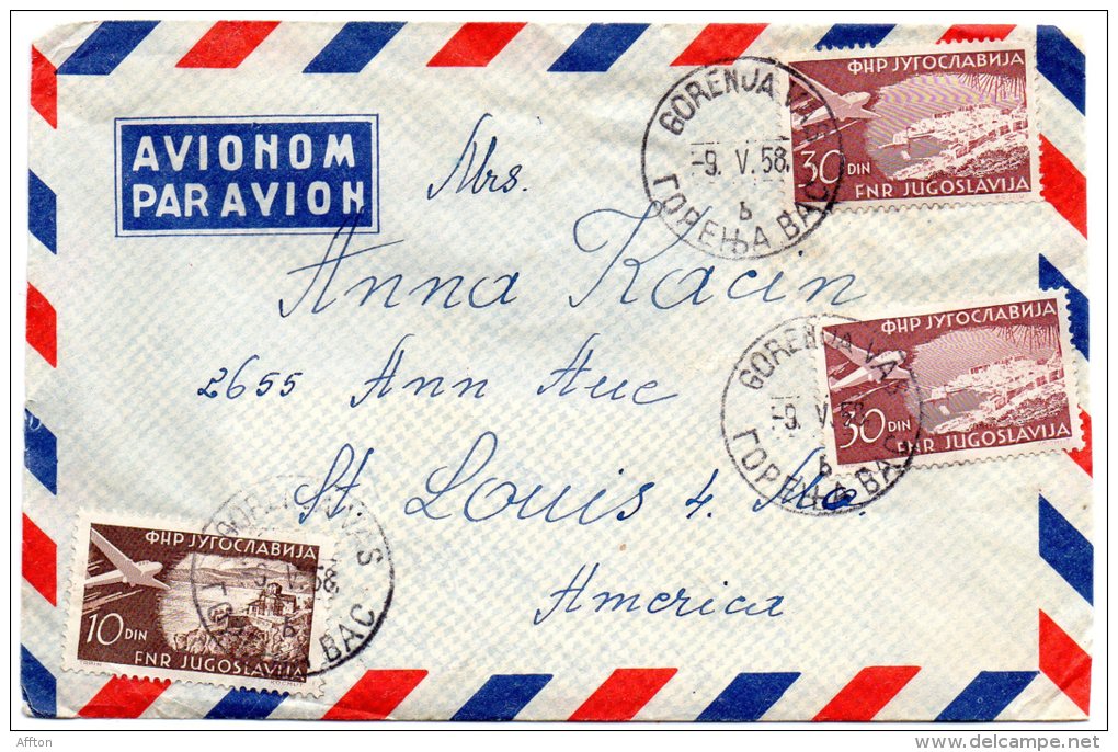 4  Old Air Mail Covers Mailed To USA - Posta Aerea