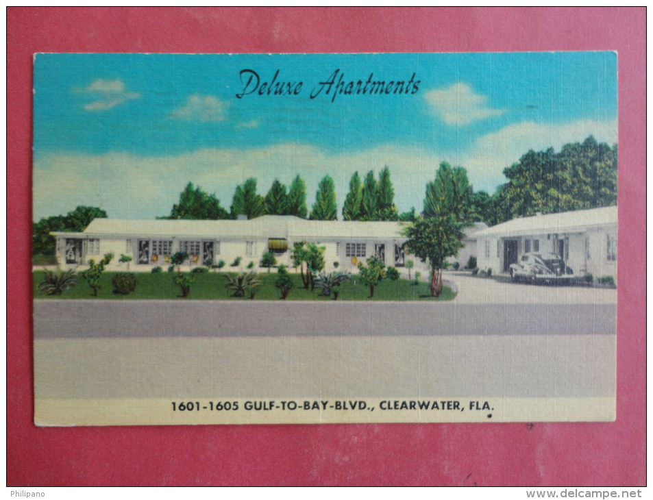 Clearwater,FL--Deluxe Apartments--cancel 1956--PJ163 - Clearwater