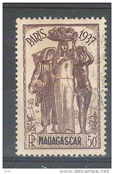 MADAGASCAR, 1937, Exposition Internationale Paris, 50 C Brun , Yvert N° 196, Obl, TB, Cote 2,00 Euros - Oblitérés
