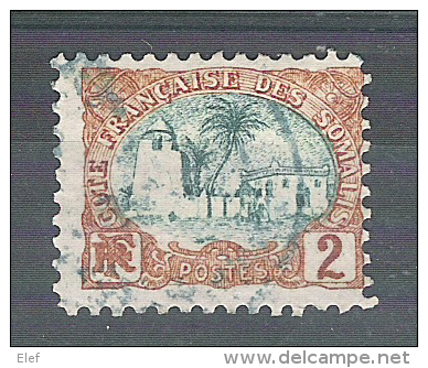 Cote Française Des Somalis, 1902, Yvert N° 38, Mosquée De Tadjourah, 2 C , Obl TB - Gebraucht